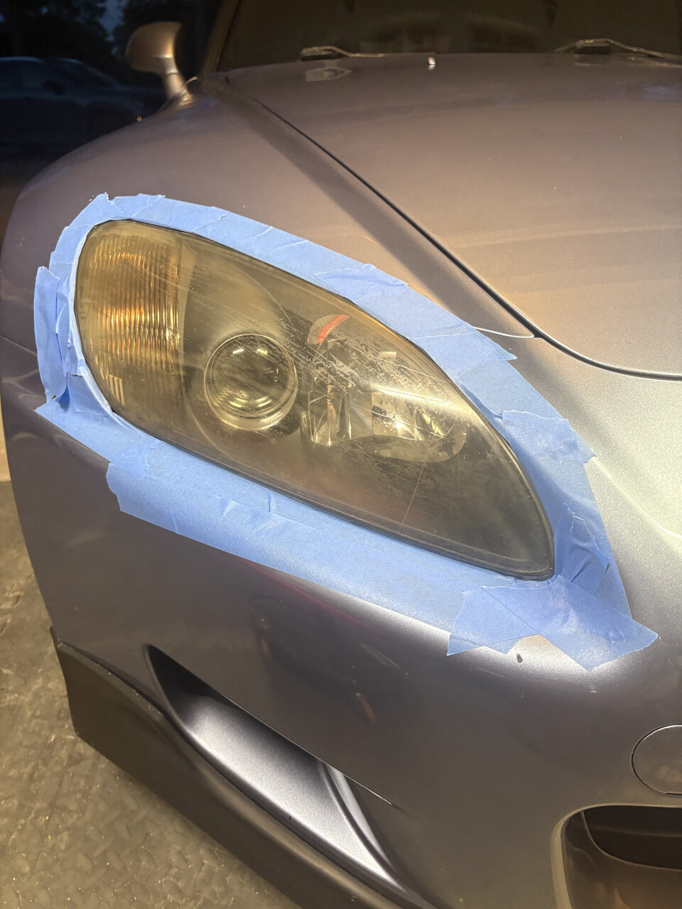Headlight Restoration before