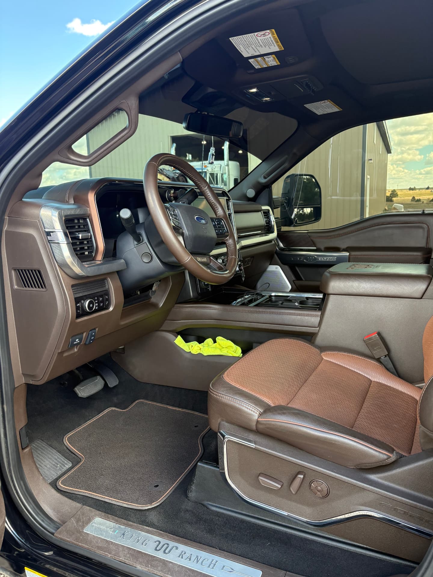 Ford F-450 King Ranch interior after detailing